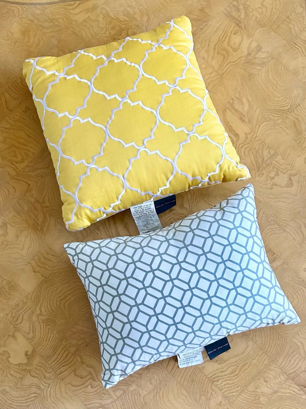 Colin+Justin Decorative Pillow Set Yellow White Gray